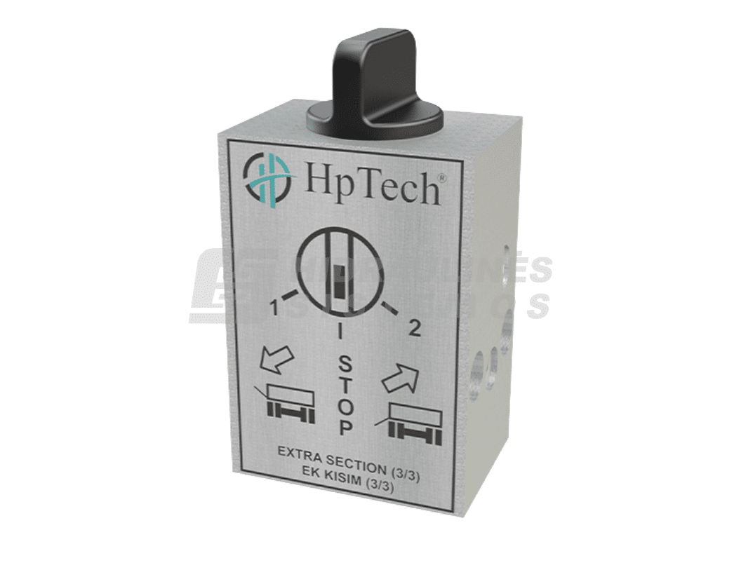 Pneumatic Tipper Control Valve, 2-Position, Meiller Type, BSP 1/8", Bottom Connection