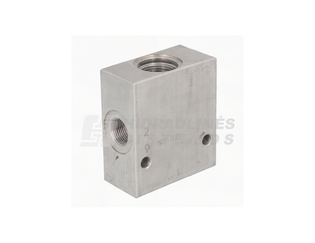 Valve housing 3/2 C-12-3 BSP 3/8' 18/19mm M22x1,5 SE NCS06/3