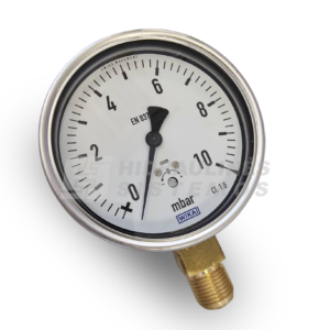 Pressure gauge 0/10 mbar. d-100 1/2'BSP