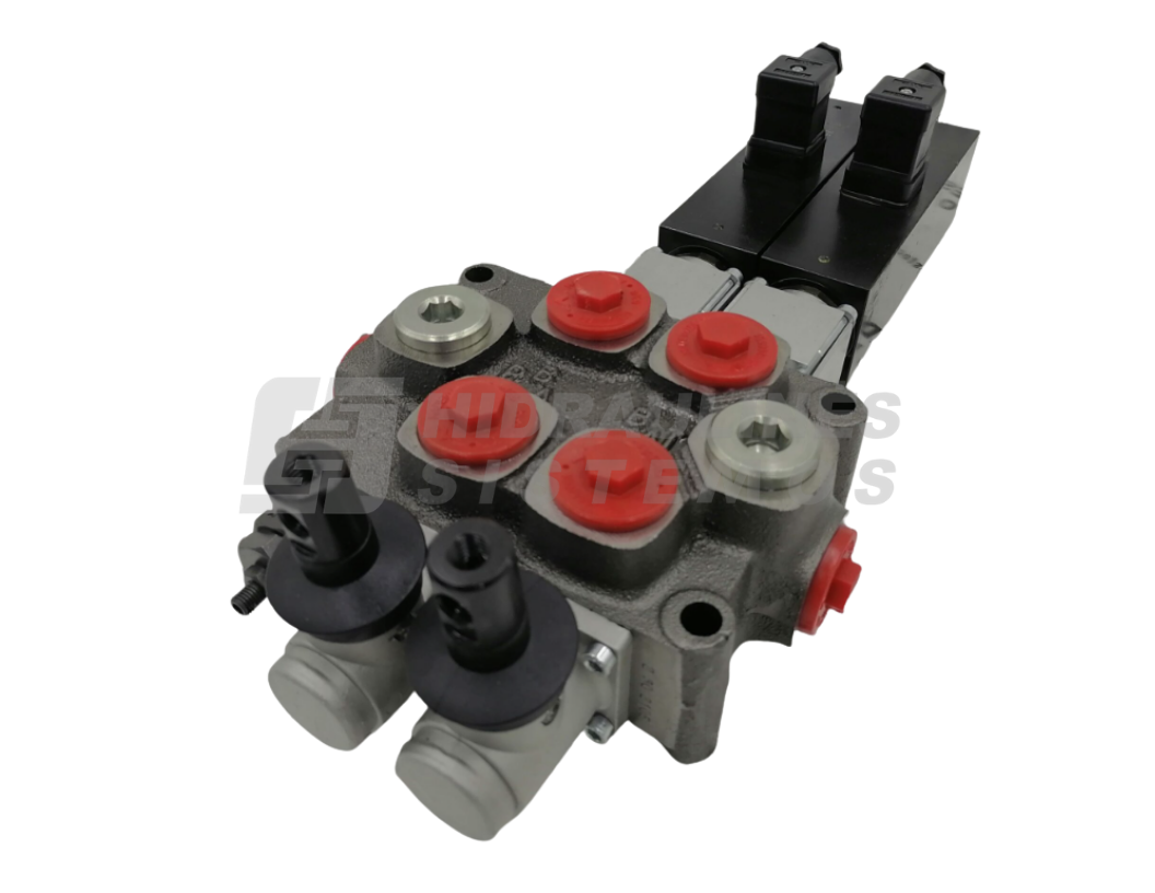 2 sekc. 60 ltr. Q45 1/2' BSP 2x103 D9 elektrinis valdymas 12V skirstytuvas