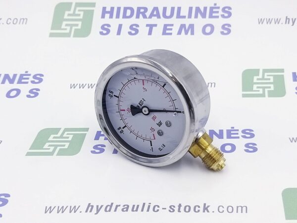 Pressure gauge -1/5 bar. d-63 side connection 1/4'BSP