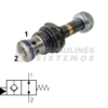 Solenoid valve 2/2 D19 M22 NO 60 l/min 350 bar without coil