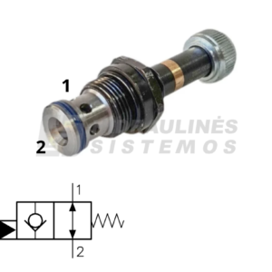 Solenoid valve 2/2 D19 M22 NO 60 l/min 350 bar without coil