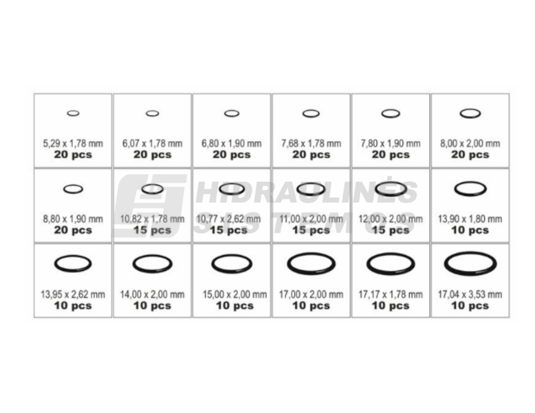 O-ring kit 270pcs for Air conditioning