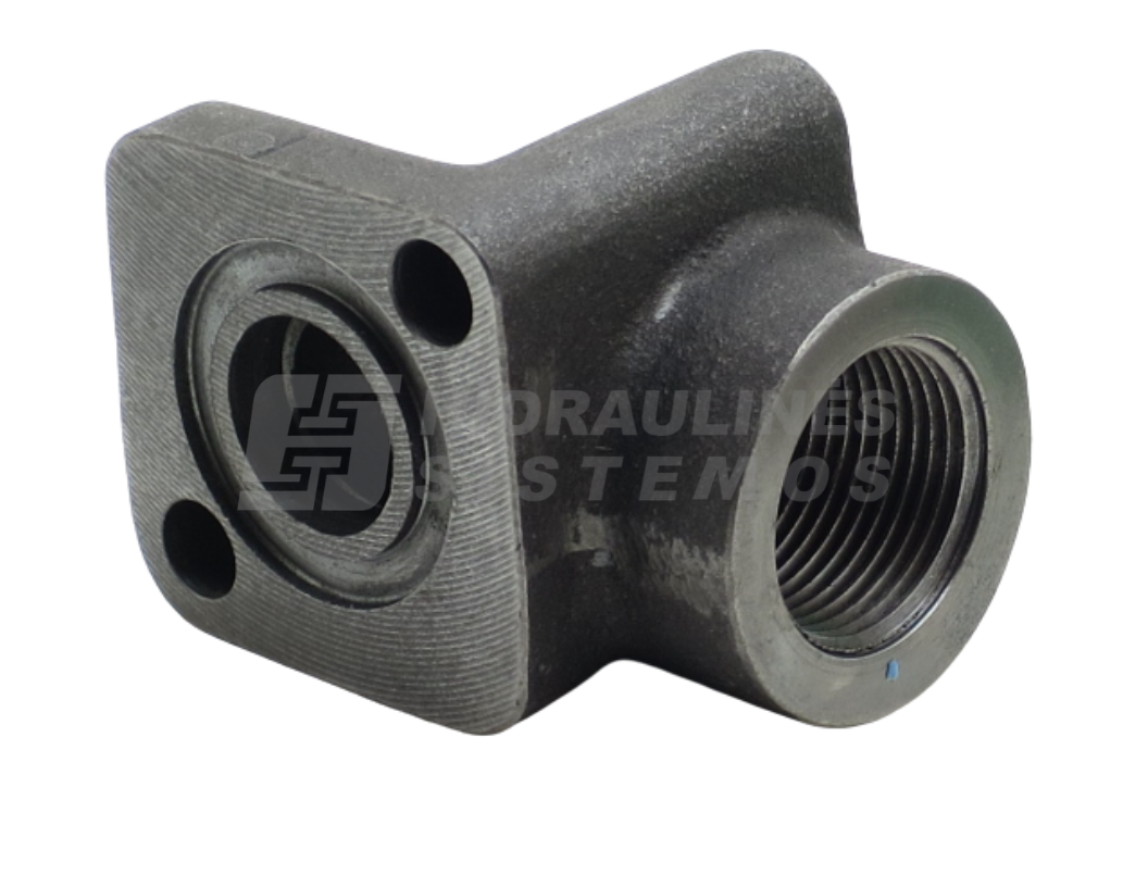 Pump flange 35mm 3/4' 90° steel UPA21P12
