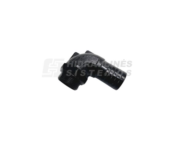 Suction fitting 1.1/4' male x for 38 mm hose, 90 angle