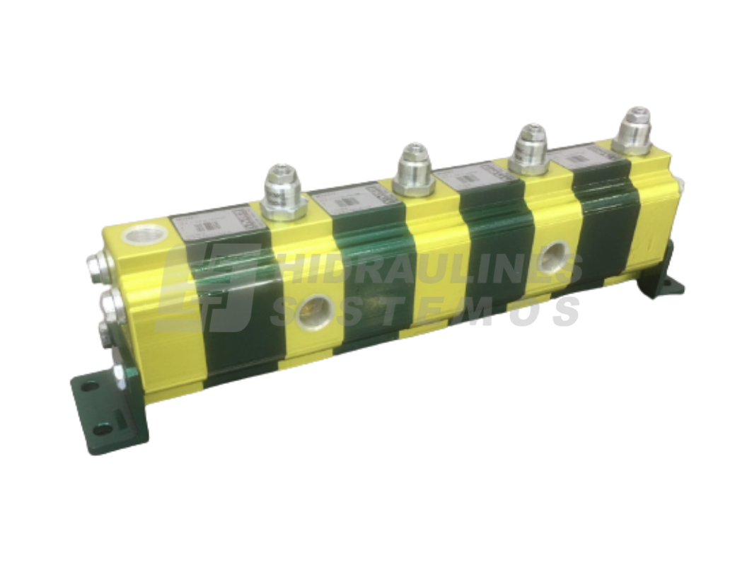 Flow divider 4,3 cc x 4 with valves