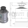 Telescopic cylinder 8-240-1875 25T h460 TC8010S