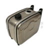 Hydraulic oil tank, side mounting 120 ltr. Aluminium 56x64x37 with double adapter